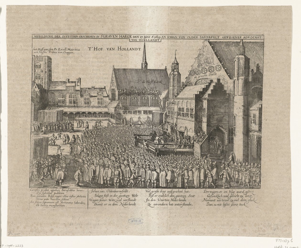 Johan van Oldenbarnevelt lefejezése, 1619 Abbildung der Iustitien Geschehen in s