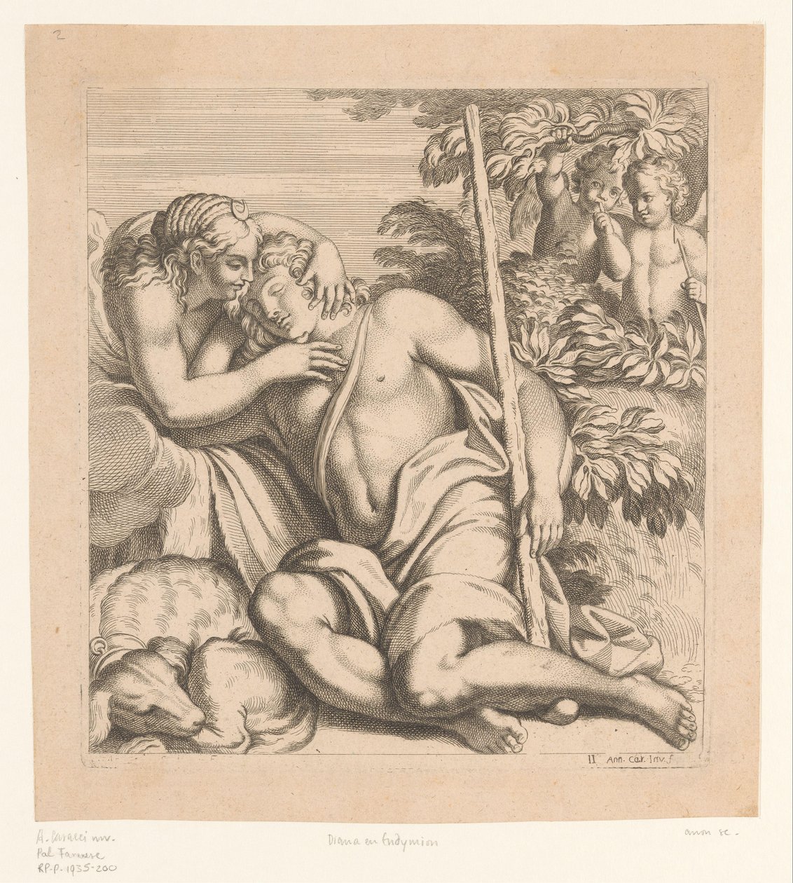 Diana és Endymion Festmények a római Palazzo Farnese-ban (sorozat címe) alkotó: Anonymous