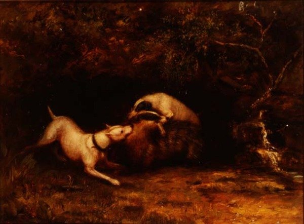 Borzot csalogató kutyák, 1870 körül alkotó: Anonymous