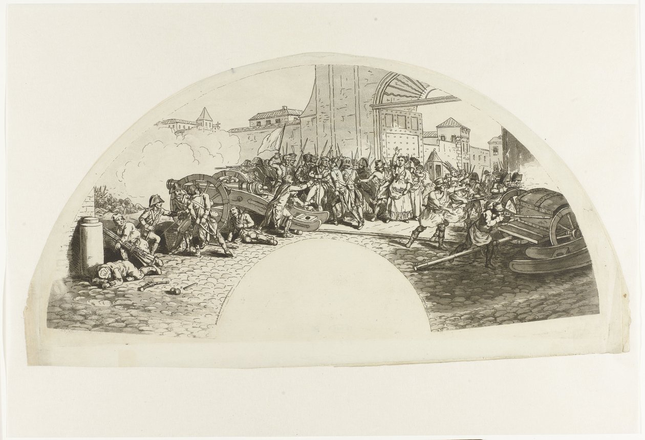 Luis Daoiz és Pedro Velarde y Santillán spanyol hazafiak meghaltak, miközben Madridot védték a francia csapatok ellen a Parque de Artilleria-ban 1808. május 2-án. Dia Dos de Mayo de 1808. És Madrid alkotó: Anonymous