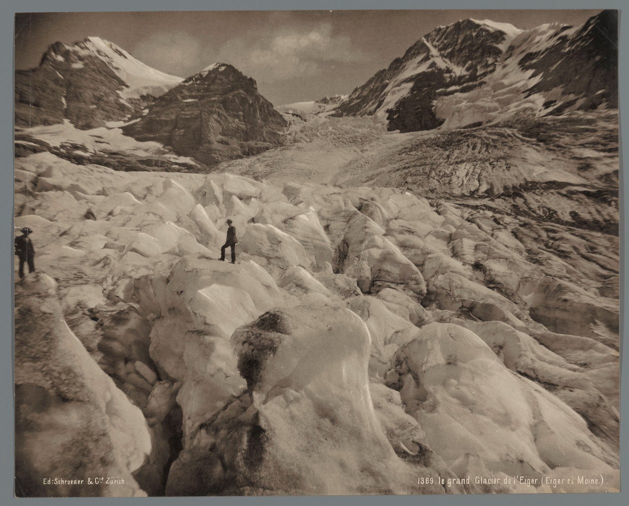 Eiger-gleccser az Eigertől északnyugatra Svájcban Le grand Glacier de l