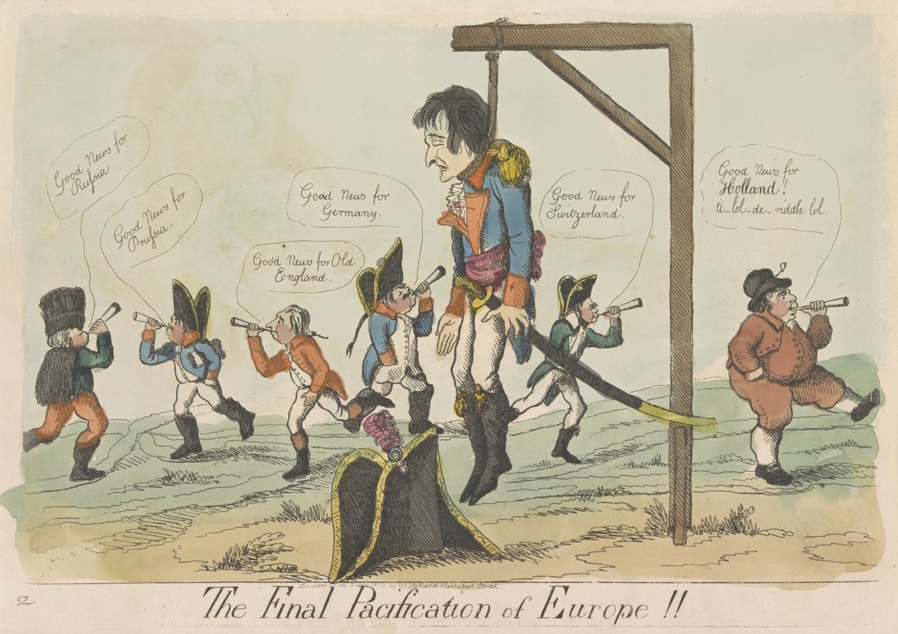 Végre béke Európában, 1803 Európa végső békéltetése!! (cím a tárgyon) alkotó: Anonymous