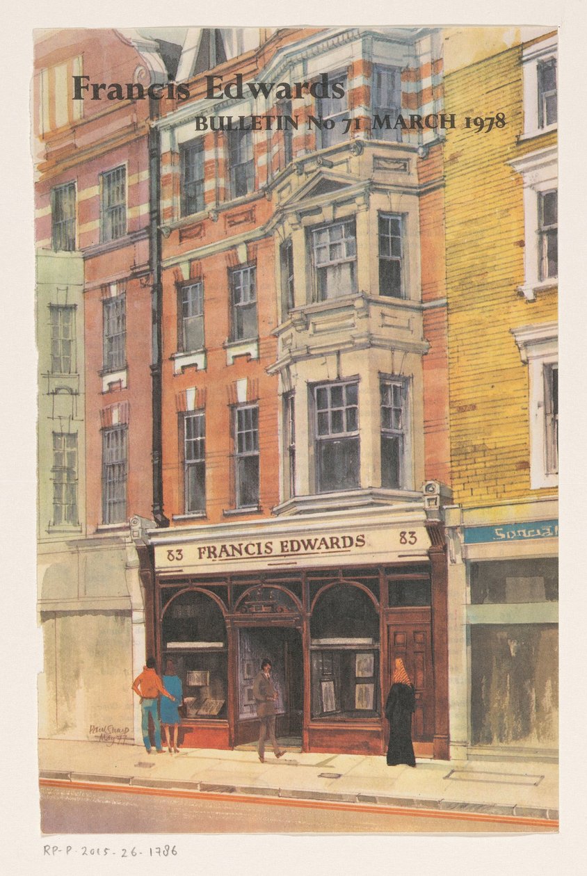 A londoni Francis Edwards könyvesbolt kirakata alkotó: Anonymous
