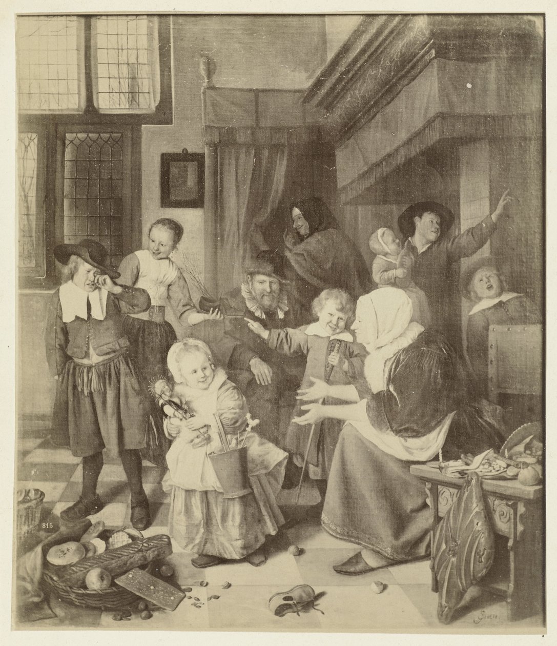 Fotóreprodukció Jan Steen Szent Miklós ünnepe című festményéről alkotó: Anonymous