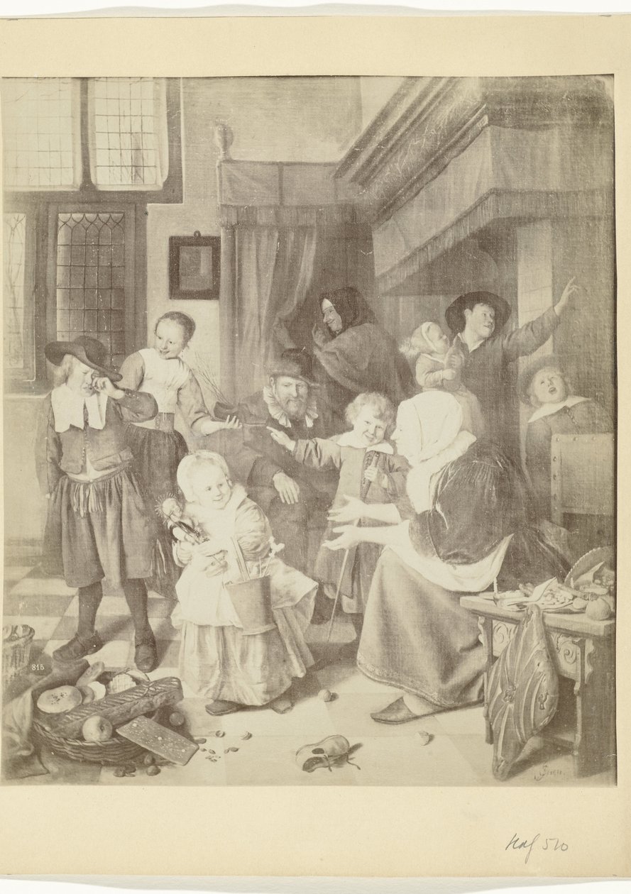 Fotóreprodukció Jan Steen Szent Miklós ünnepe című festményéről alkotó: Anonymous