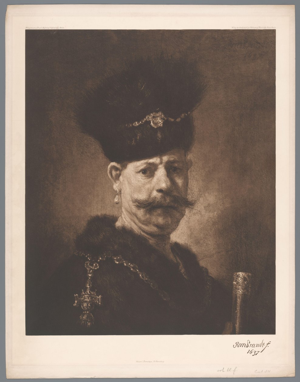 Rembrandt [?] Portré egy férfi című festményének fotóreprodukciója, koll. Remeteség Szentpéterváron kaiserl. Eremitage, Szentpétervár. (sorozat címe) alkotó: Anonymous