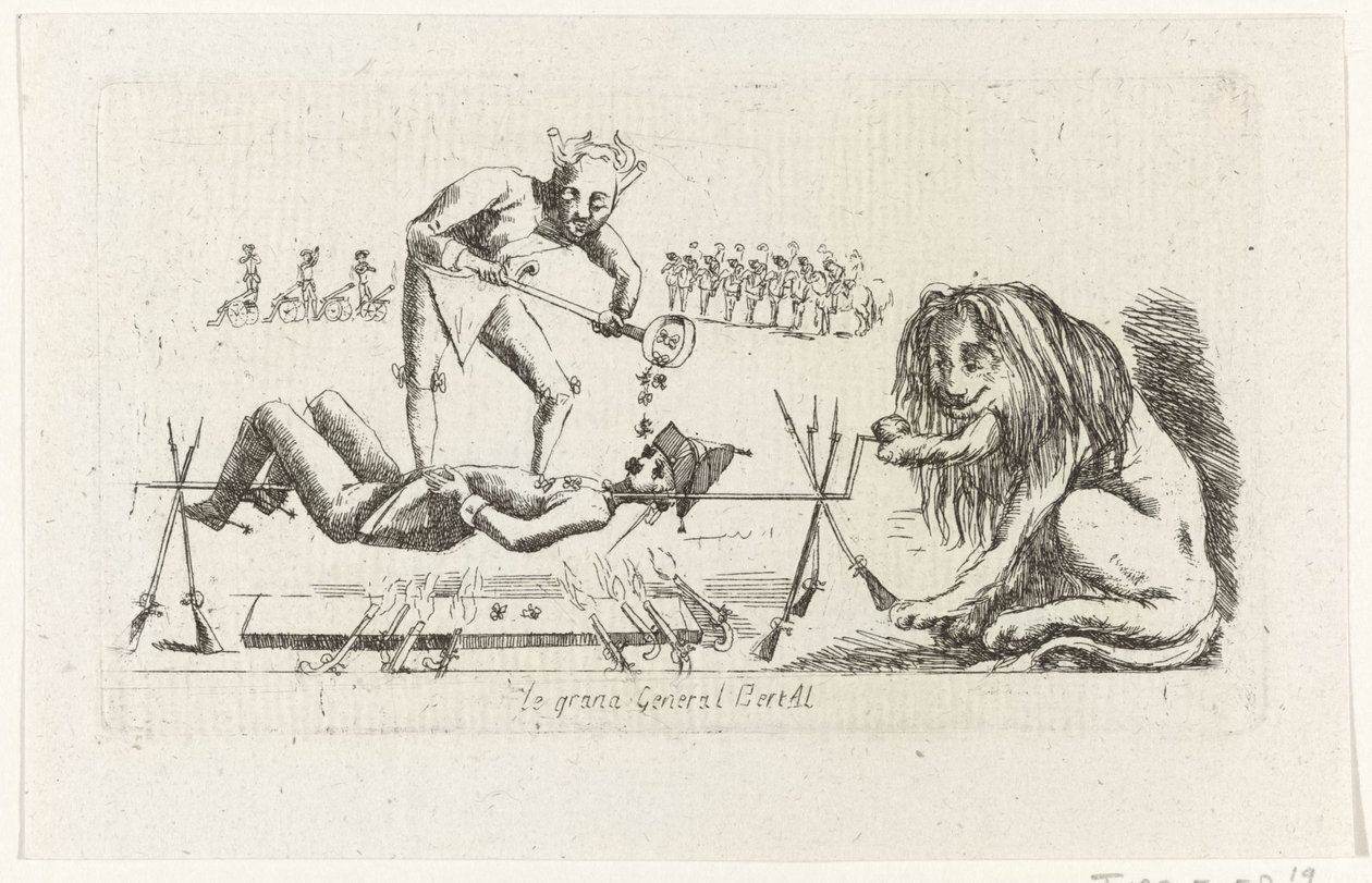 Bertay tábornok a nyárson le BertAl nagytábornok (cím a tárgyon) Brabanti forradalom, 1787-1790 (sorozat címe) alkotó: Anonymous