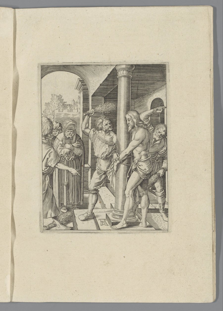 Krisztus csapása A kis szenvedély (sorozat címe) Passio Christi Ab Alberto Durer Nurenburgensi Effigiata (sorozat címe) alkotó: Anonymous