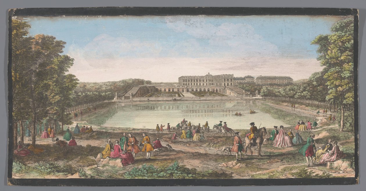 Kilátás a Versailles-i palota Orangerie-jére Vüe ​​​​du Château de Versailles du côté de l