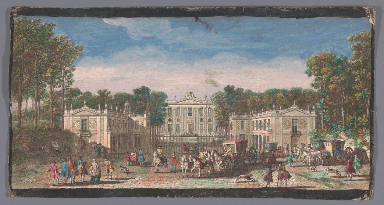 Kilátás a Château de Marly elejére Különféle vues du Chateau Royal de Marli (cím a tárgyon) alkotó: Anonymous