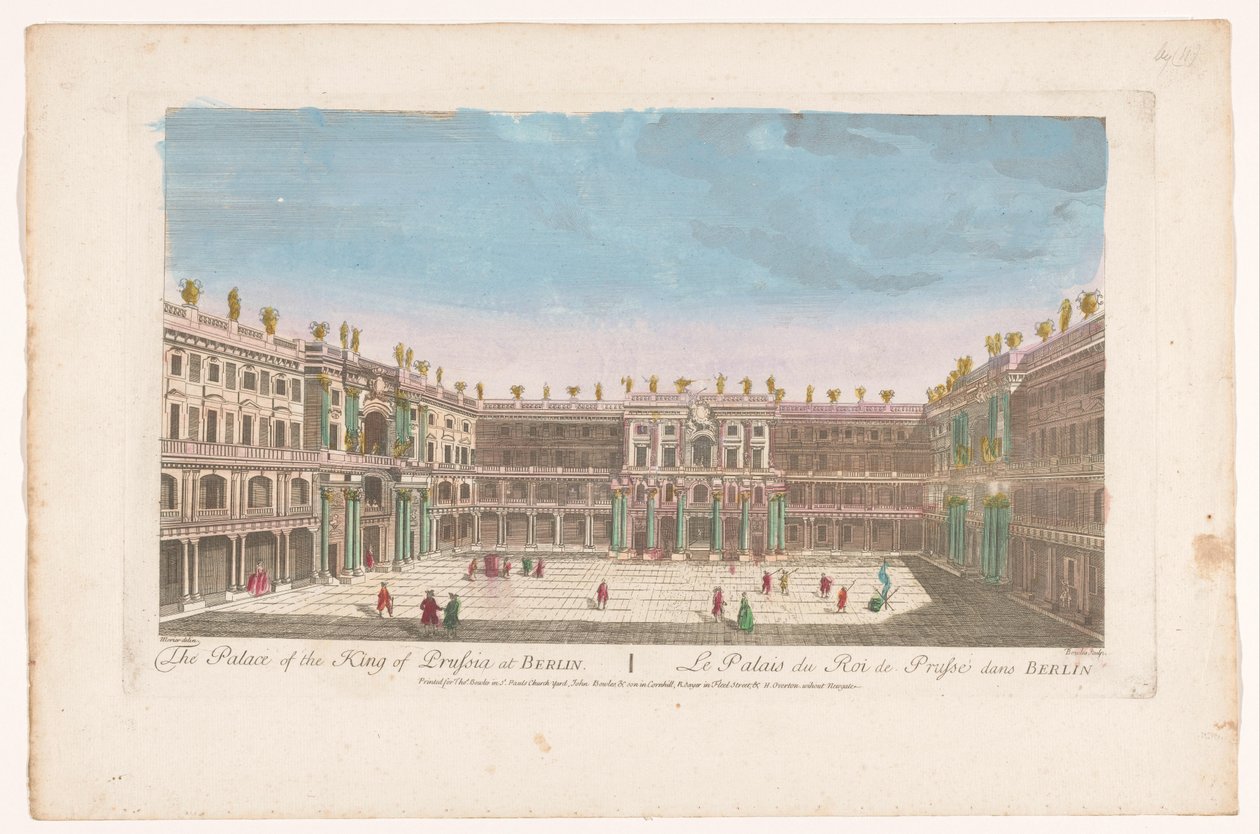 Kilátás a Berliner Stadtschlossra Berlinben A porosz király palotája Berlinben (cím a tárgyon) alkotó: Anonymous