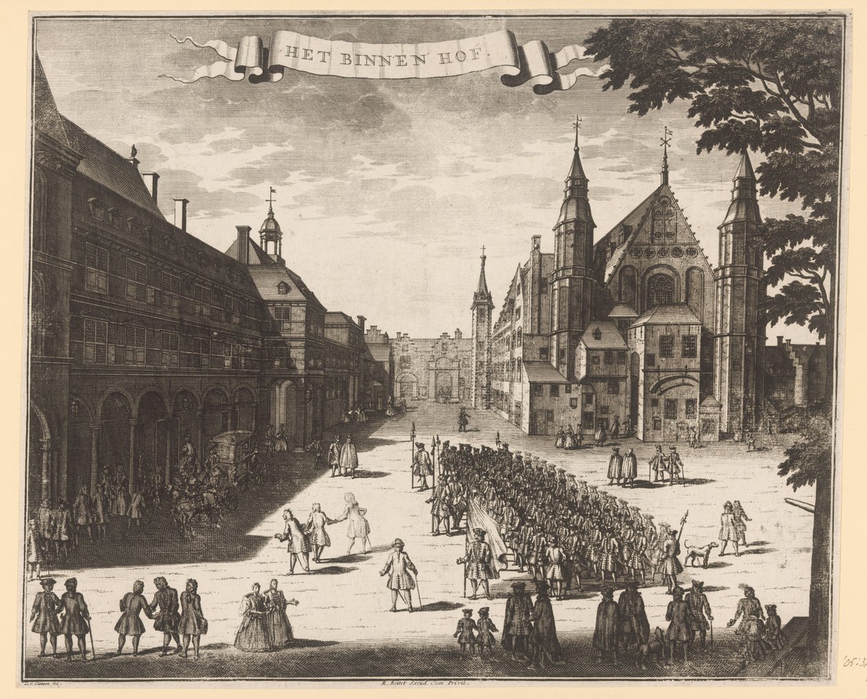 Kilátás a Binnenhofra Hágában A Binnenhof (cím a tárgyon) alkotó: Anonymous