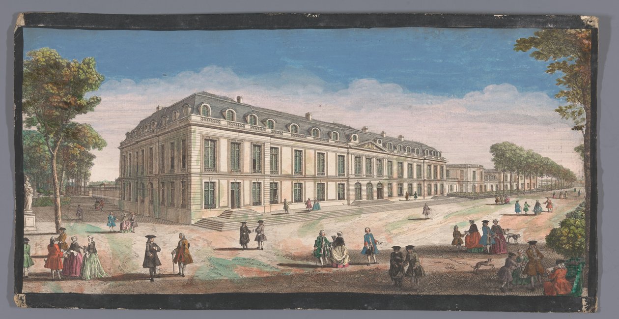 Kilátás a Château de Choisy-ra a kertből nézve Vüe ​​​​de la Maison Royalle de Choisy du côté du jardin (cím a tárgyon) alkotó: Anonymous
