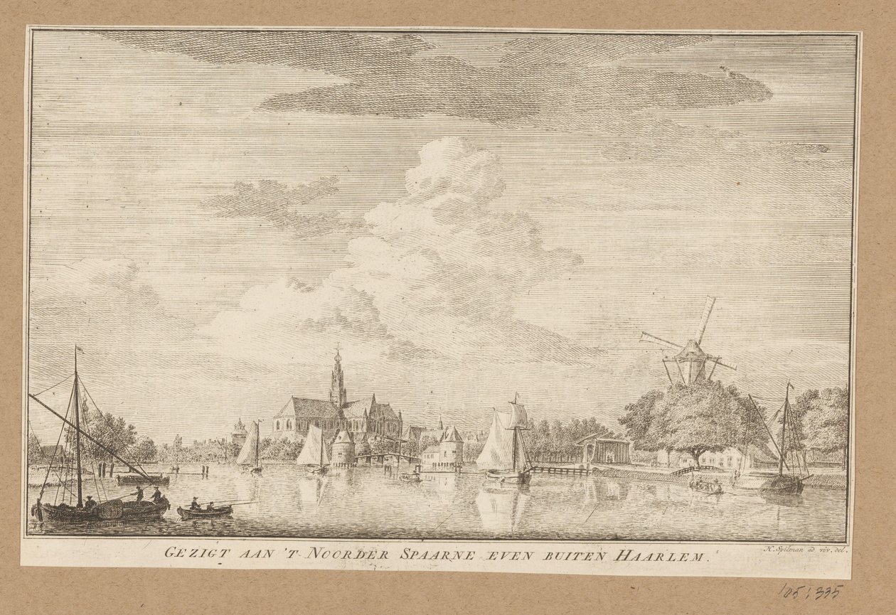 Kilátás az északi Spaarne Haarlem közelében Kilátás a 