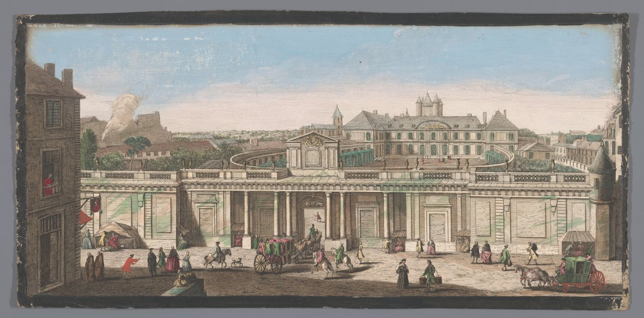 Kilátás a párizsi Palais du Temple-re Kilátás a Malthei Lovagok Palotájára (cím a tárgyon) alkotó: Anonymous
