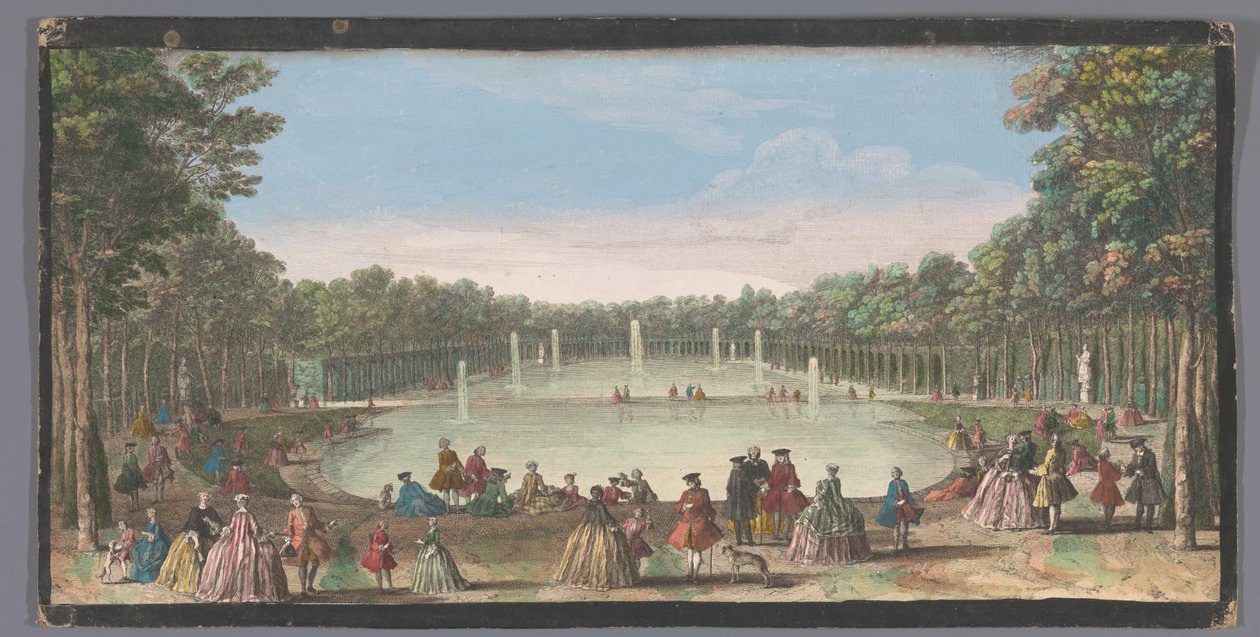 Kilátás az Île Royale-ra a Versailles-i kertben L