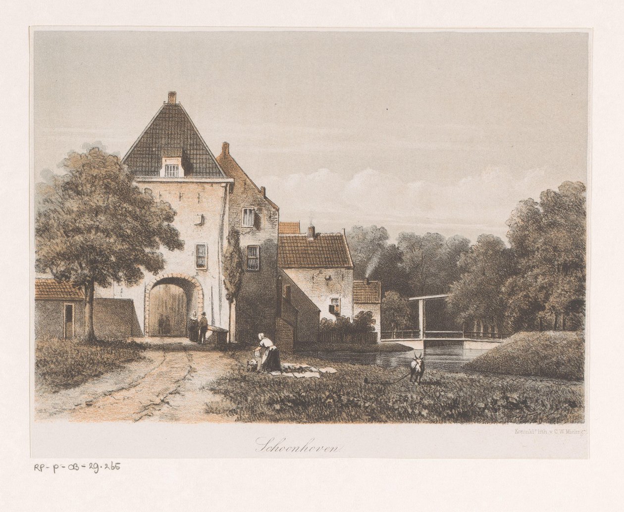 Kilátás Schoonhoven városkapujára Schoonhoven (cím az objektumon) alkotó: Anonymous