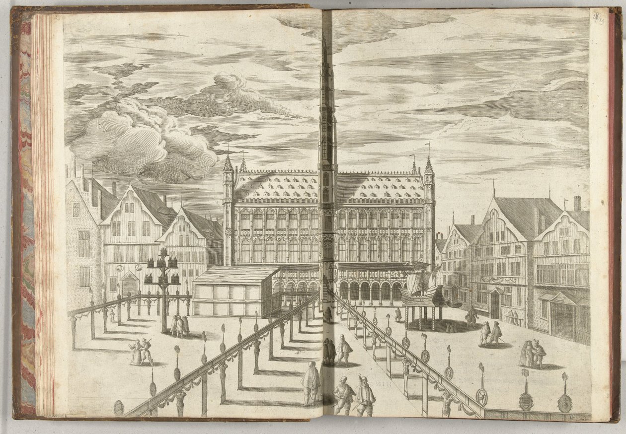 A Grote Markt a Hírességek Csarnokával, 1594 alkotó: Anonymous