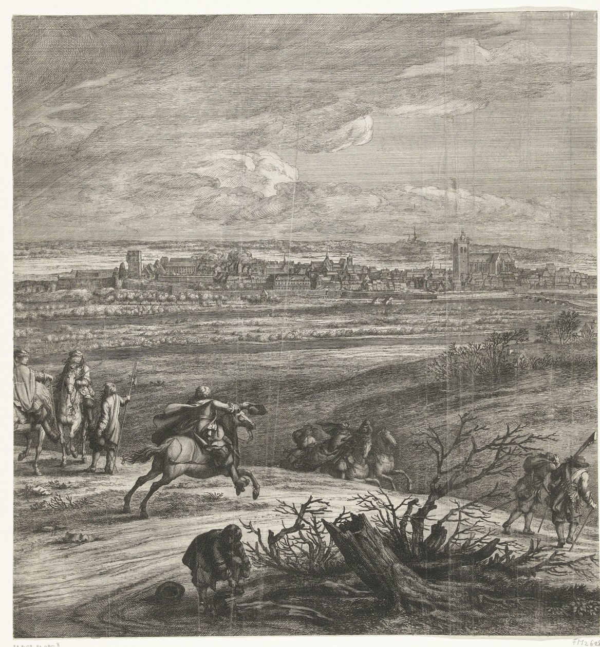 A francia hadsereg Yperen előtt (középső oldal), 1678 alkotó: Anonymous