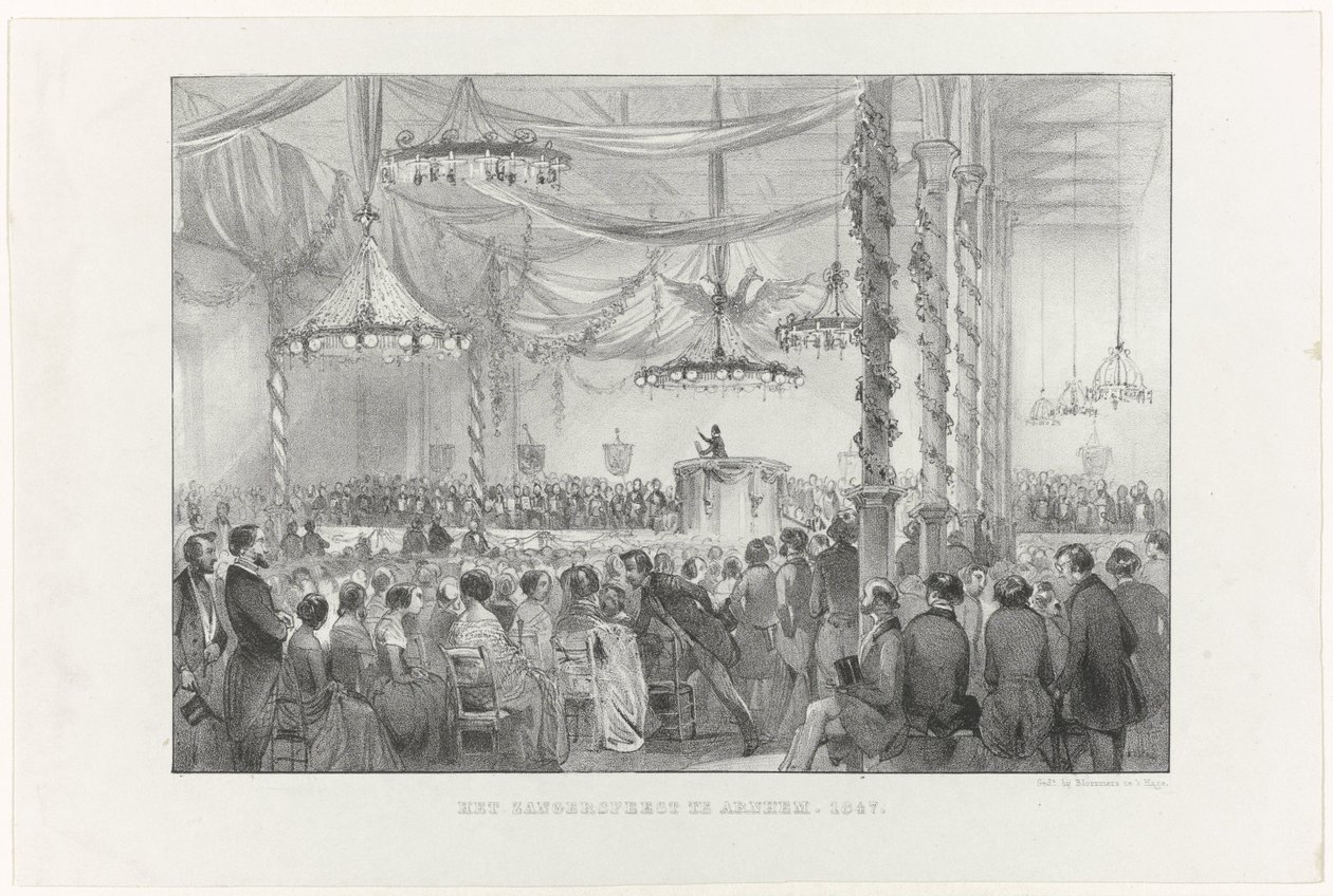 A Zangersfeest Arnhemben, 1847 (cím a tárgyon) alkotó: Anonymous