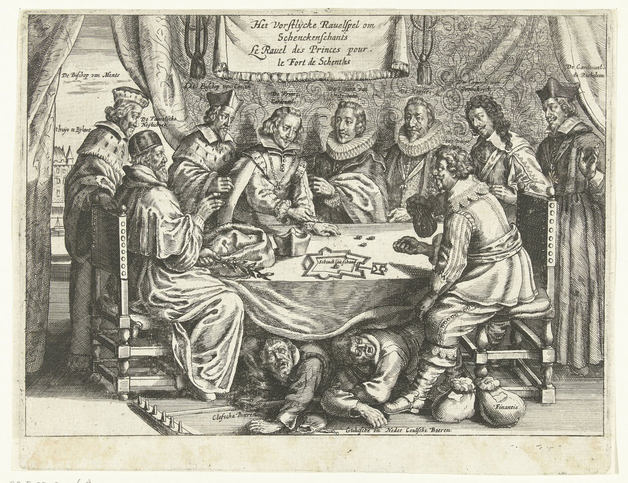 The Game for Schenckenschans, 1635-1636 The Vorstelijcke Ravelspel om Schenckenschants / Le Ravel des Princes pour le Fort de Schentks (cím a tárgyon) alkotó: Anonymous