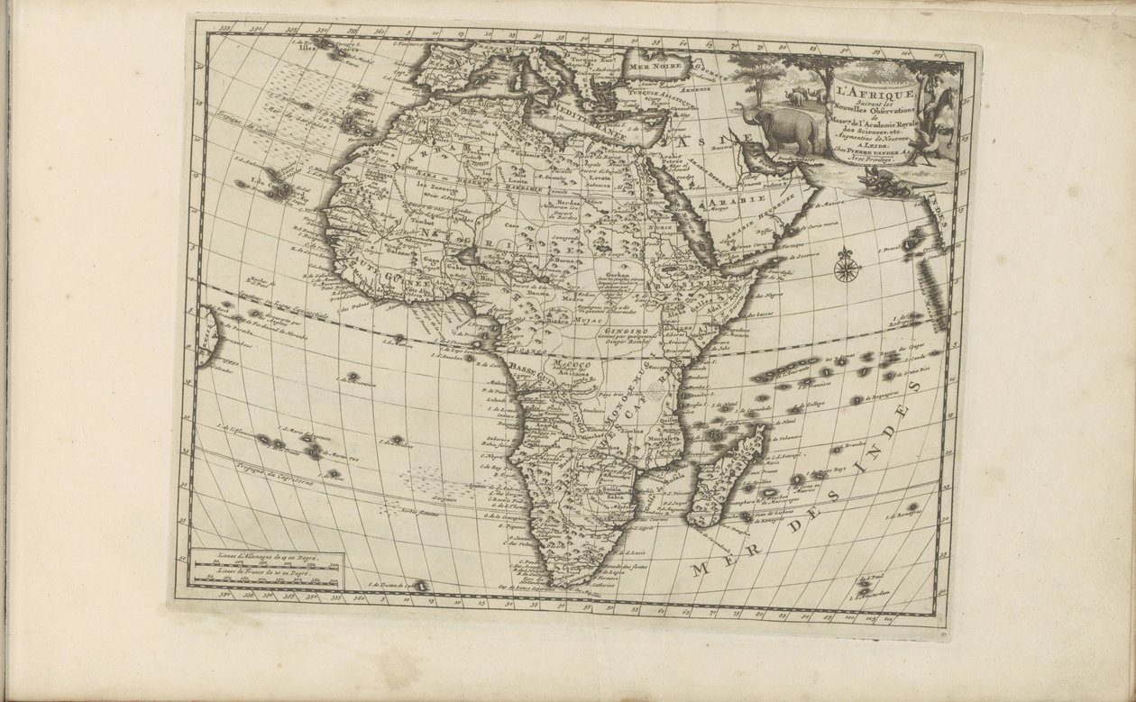 Kaart van Afrika Afrika, a Messieurs de l