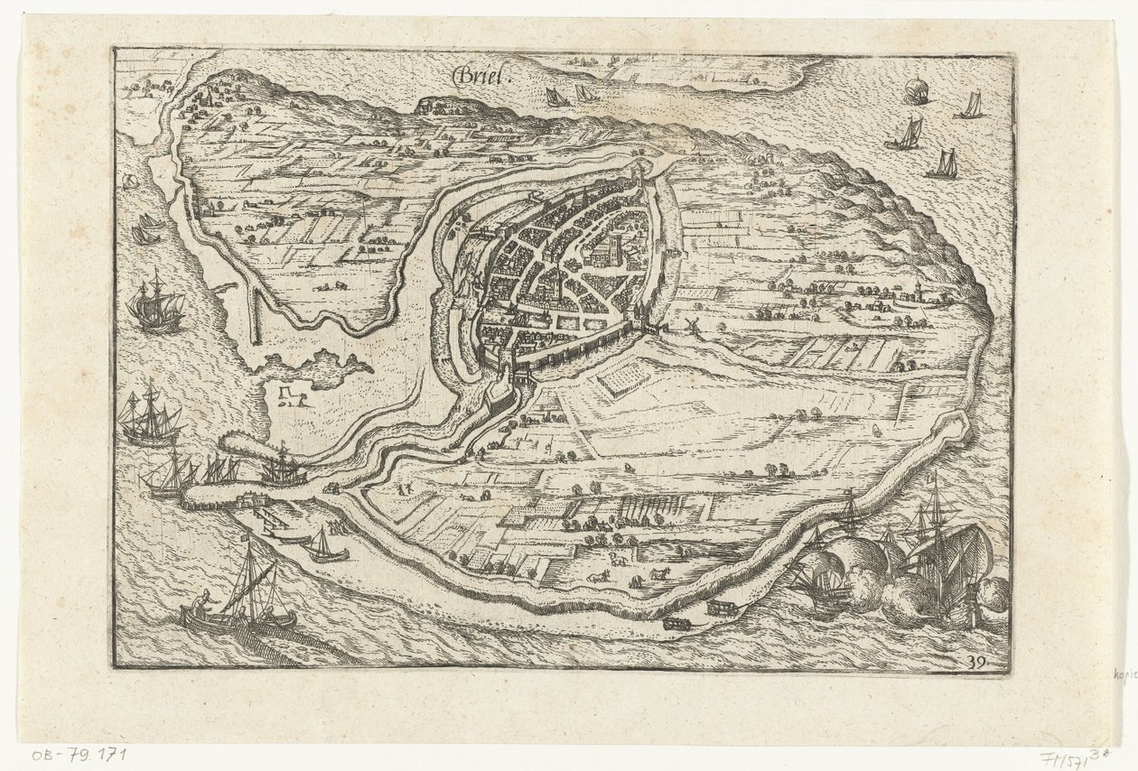 Den Briel térképe, 1572 alkotó: Anonymous