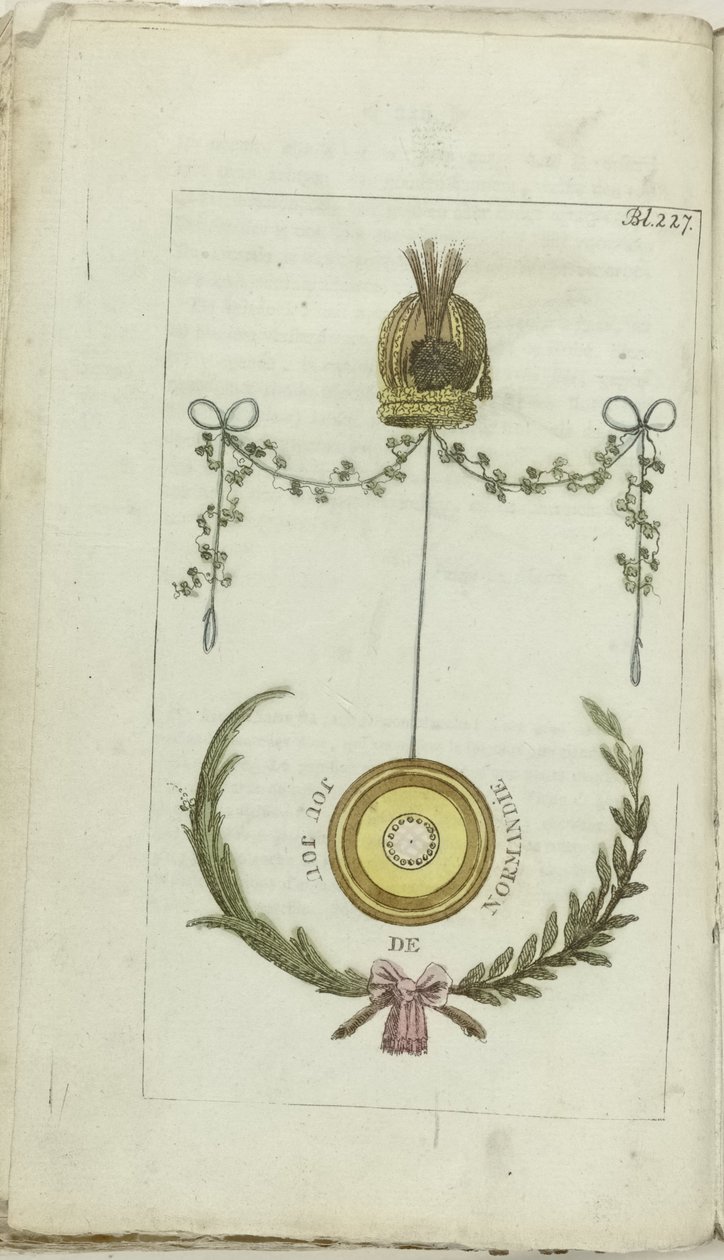 Divat és Ízlés kabinet 1791, p. 227: Jou jou de Normandie alkotó: Anonymous