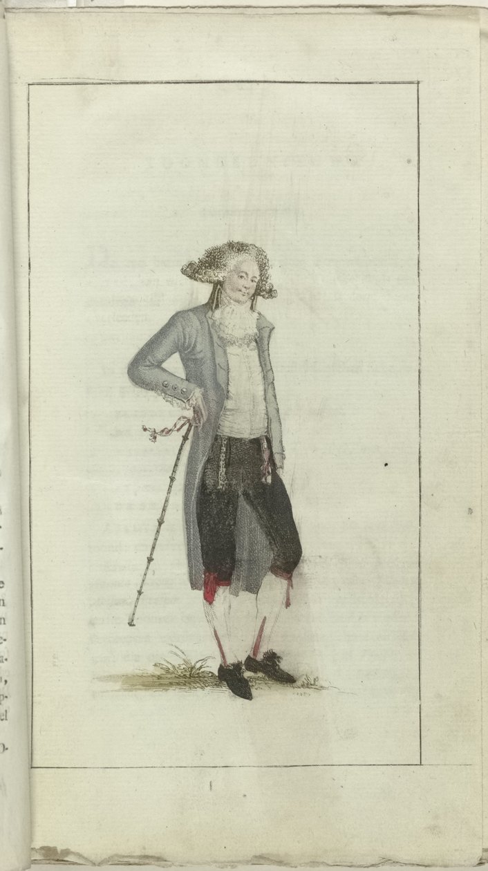 Divat és Ízlés kabinet 1791, pl. Én: Petit Maitre alkotó: Anonymous