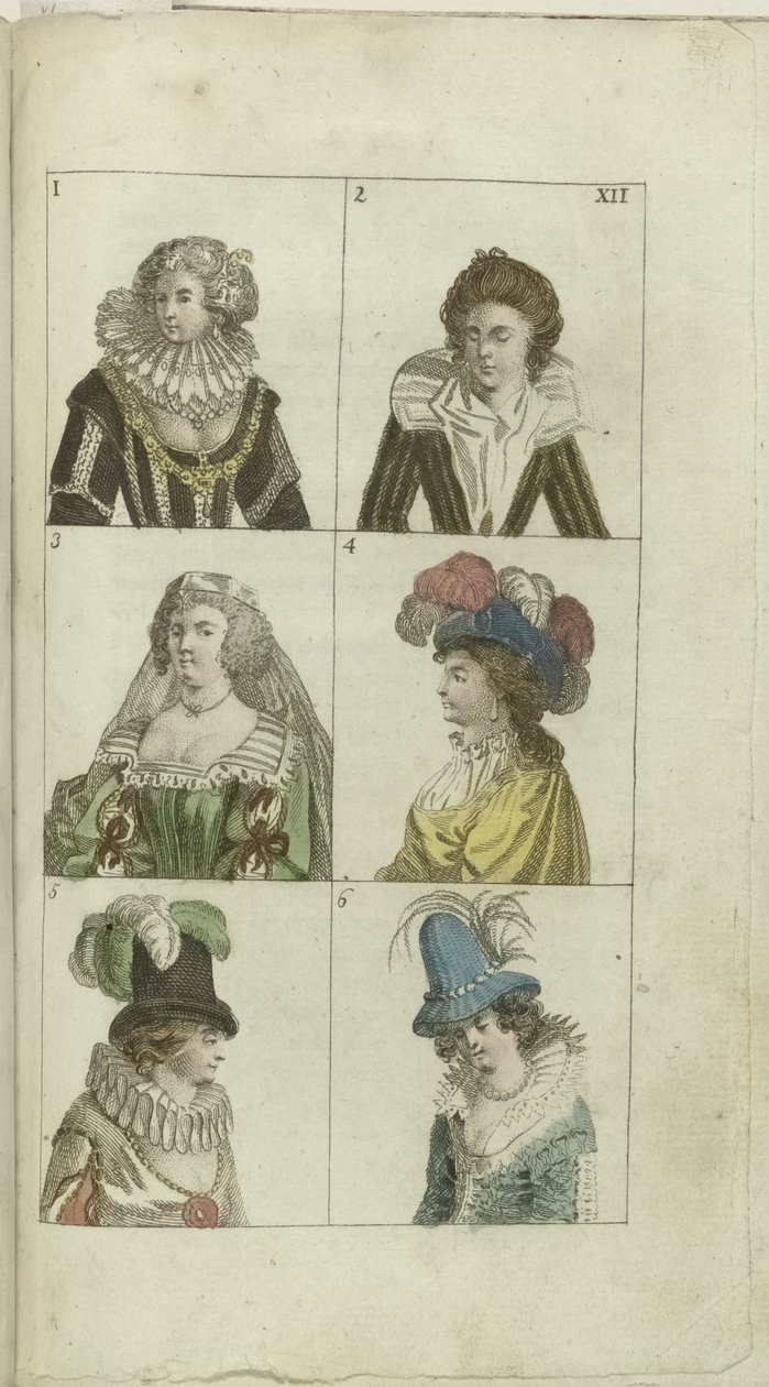 Divat és Ízlés kabinet 1791, pl. XII alkotó: Anonymous