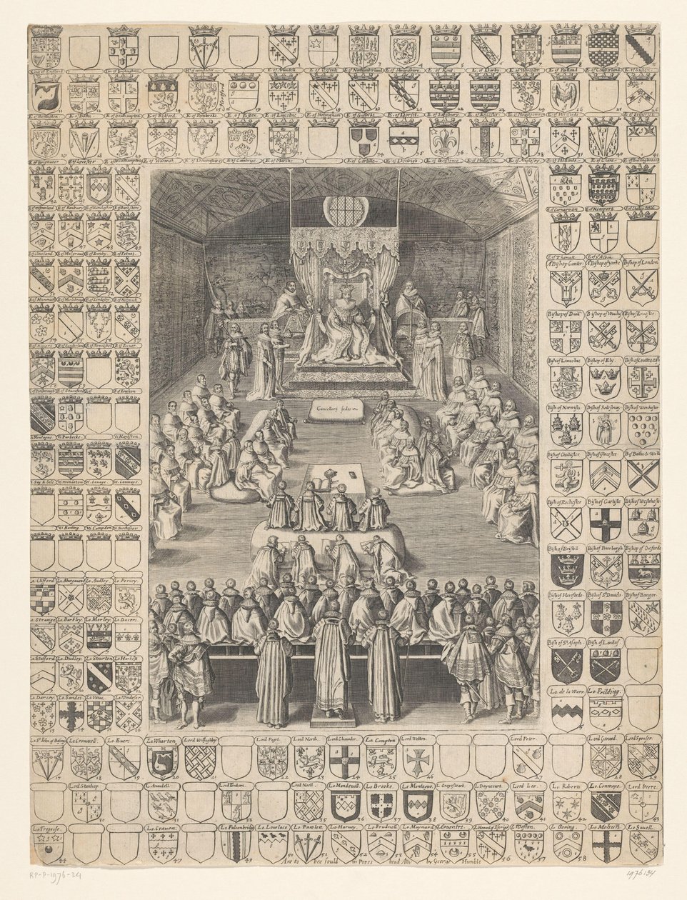 I. Károly megnyitja az 1628-as országgyűlés ülését alkotó: Anonymous