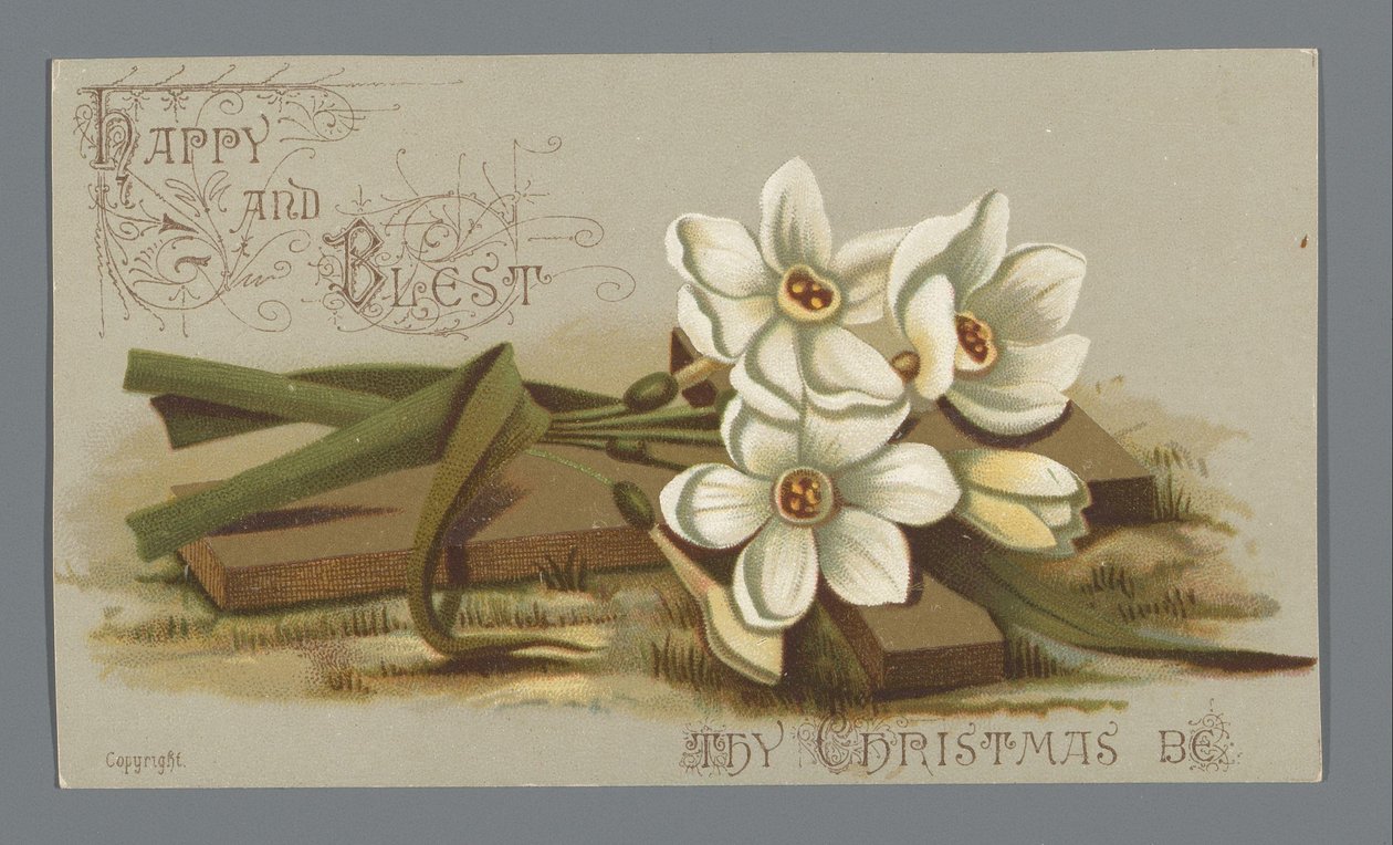 Louise E. Jaceard karácsonyi képeslapja 1882-re Mrs. Six-nek alkotó: Anonymous