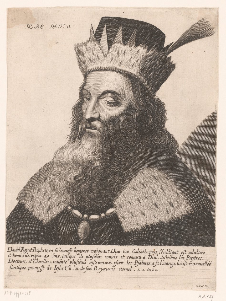 Dávid király Il Re David. (cím a tárgyon) Királyok portréi (sorozat címe) alkotó: Anonymous