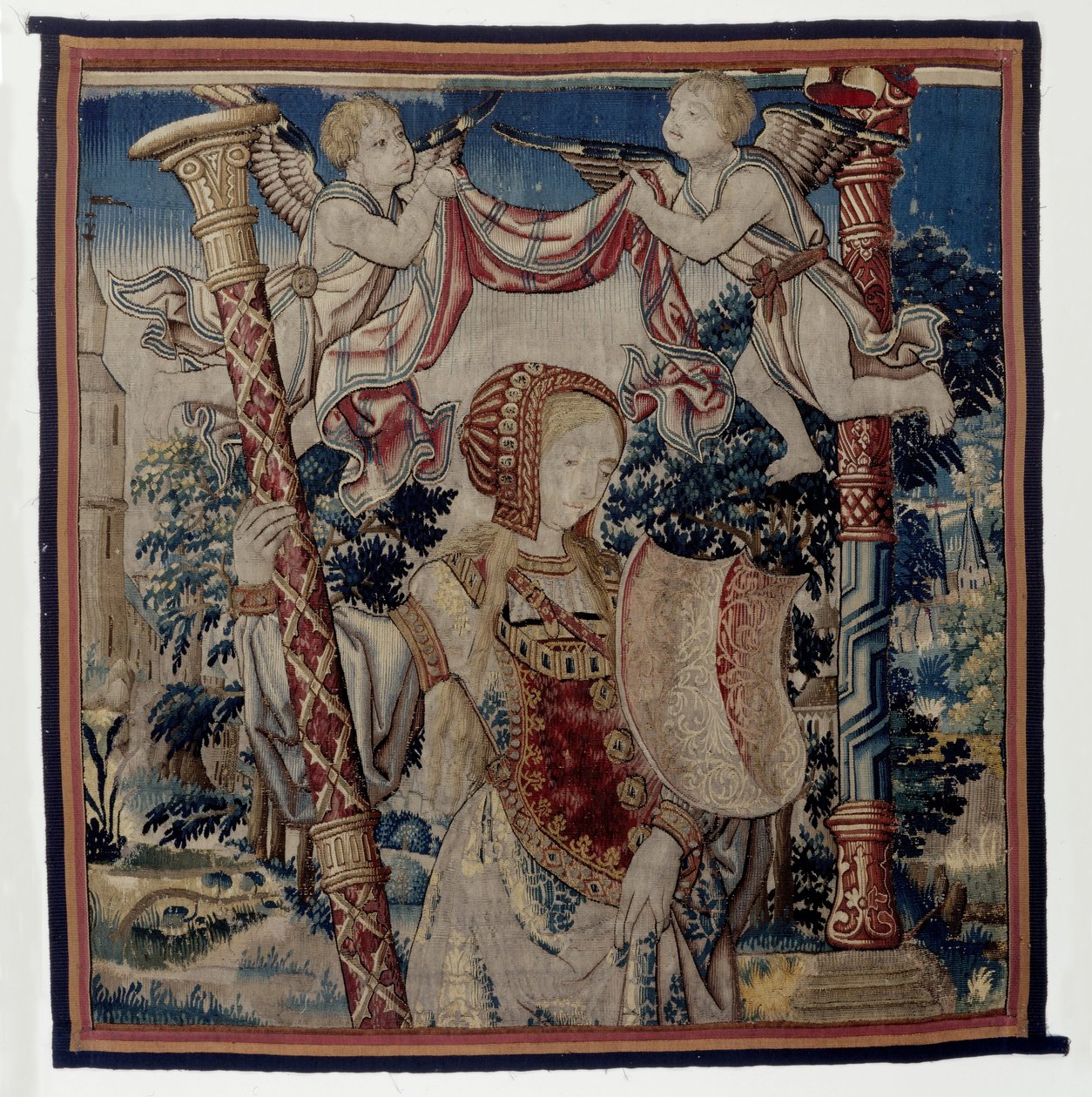 Szûzesség két puttival, töredék a tisztaság diadalából a szerelem felett Petrarch diadalai (sorozat címe) alkotó: Anonymous