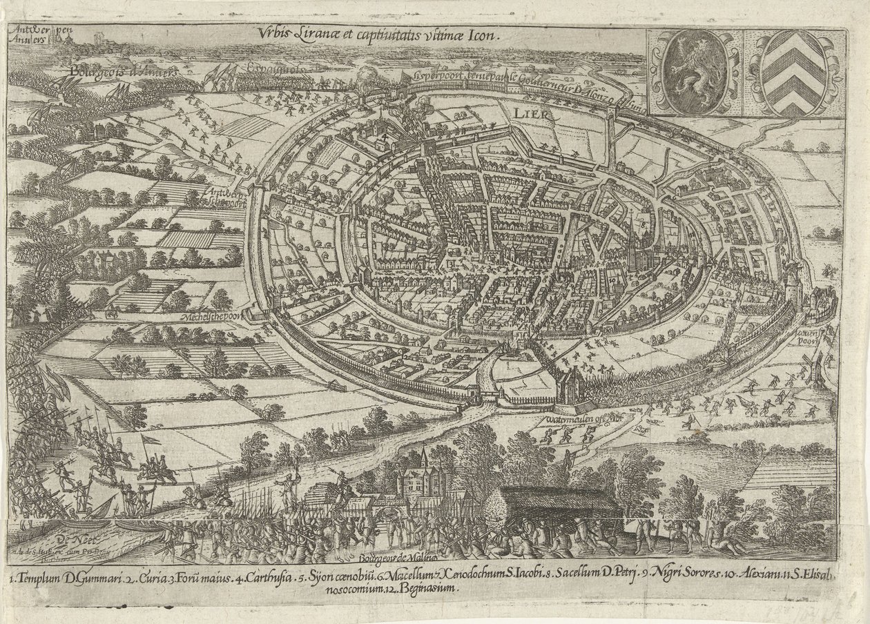 Liert elfogta és elhagyta az állam hadserege, 1595 Urbis Liranae et captivitatis ultimae Ikon (cím a tárgyon) alkotó: Anonymous