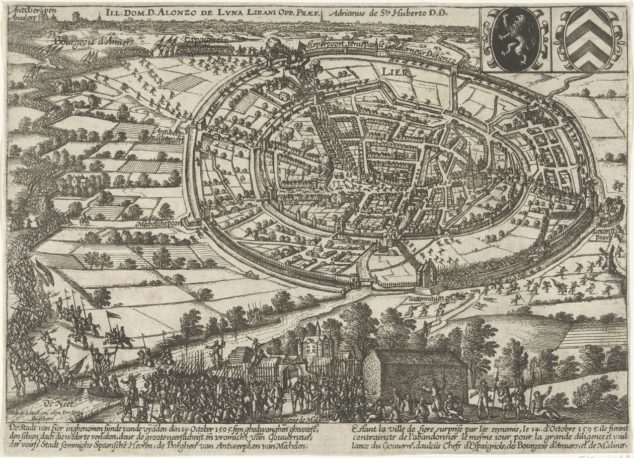 Liert elfoglalta és elhagyta a holland hadsereg, 1595 alkotó: Anonymous