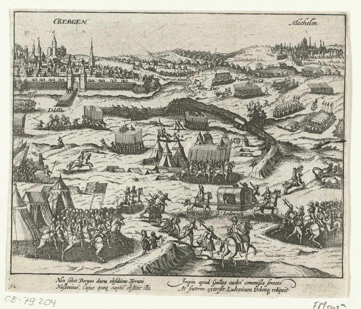 Nassaui Lajos elhagyja Bergent, 1572 alkotó: Anonymous