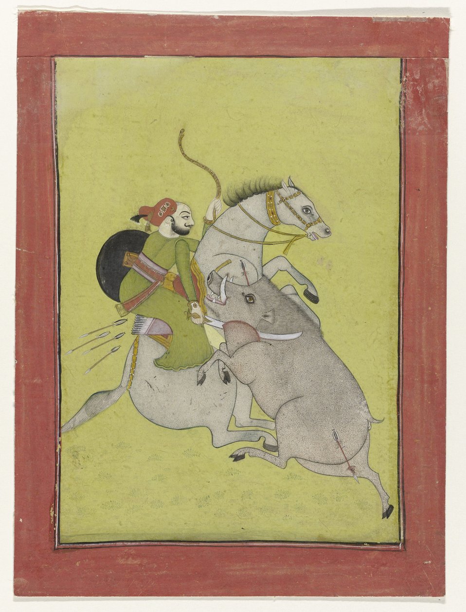 Maharao Umed Singh a Bundicból Maharaja Umed Singh, megöl egy vaddisznót alkotó: Anonymous