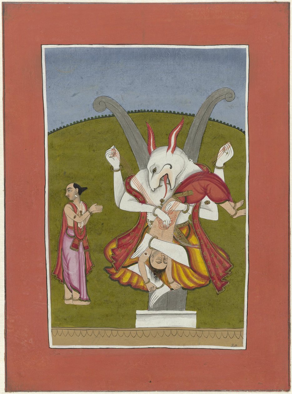 Narasimha (Visnu ember-oroszlánként való megtestesülése) Visnu avatarai (sorozat címe) alkotó: Anonymous