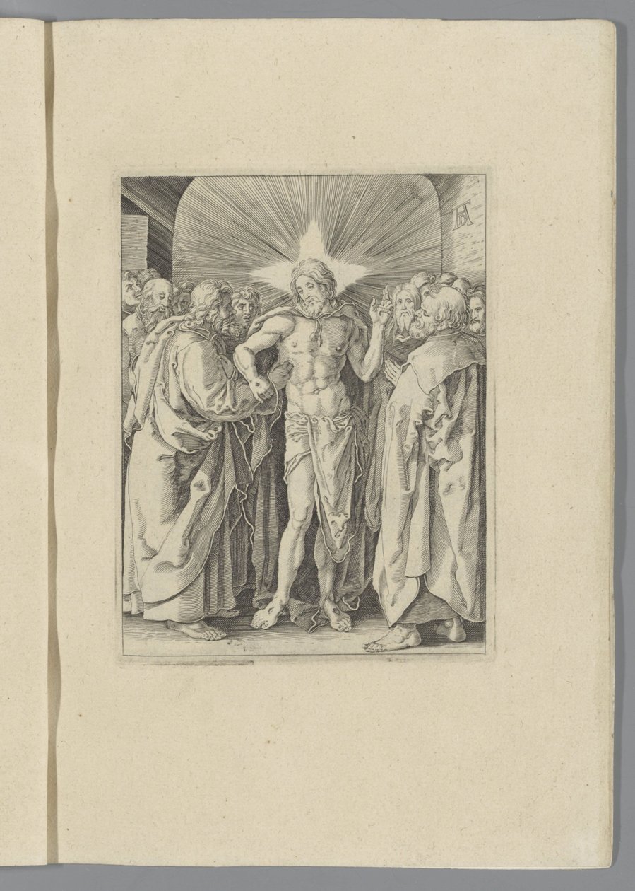 Ongelovige Thomas De kleine Passie (sorozat címe) Krisztus szenvedése, a nürnbergi Albert Durer képmása (sorozat címe) alkotó: Anonymous