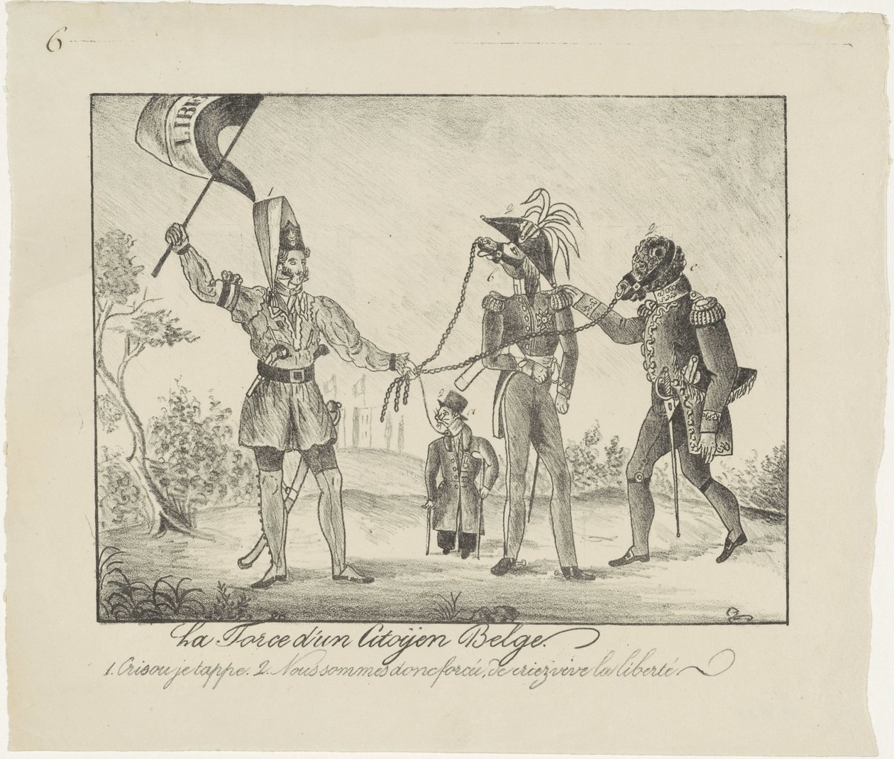 Lázadó belga láncon tartja a hollandokat, 1830 La force d