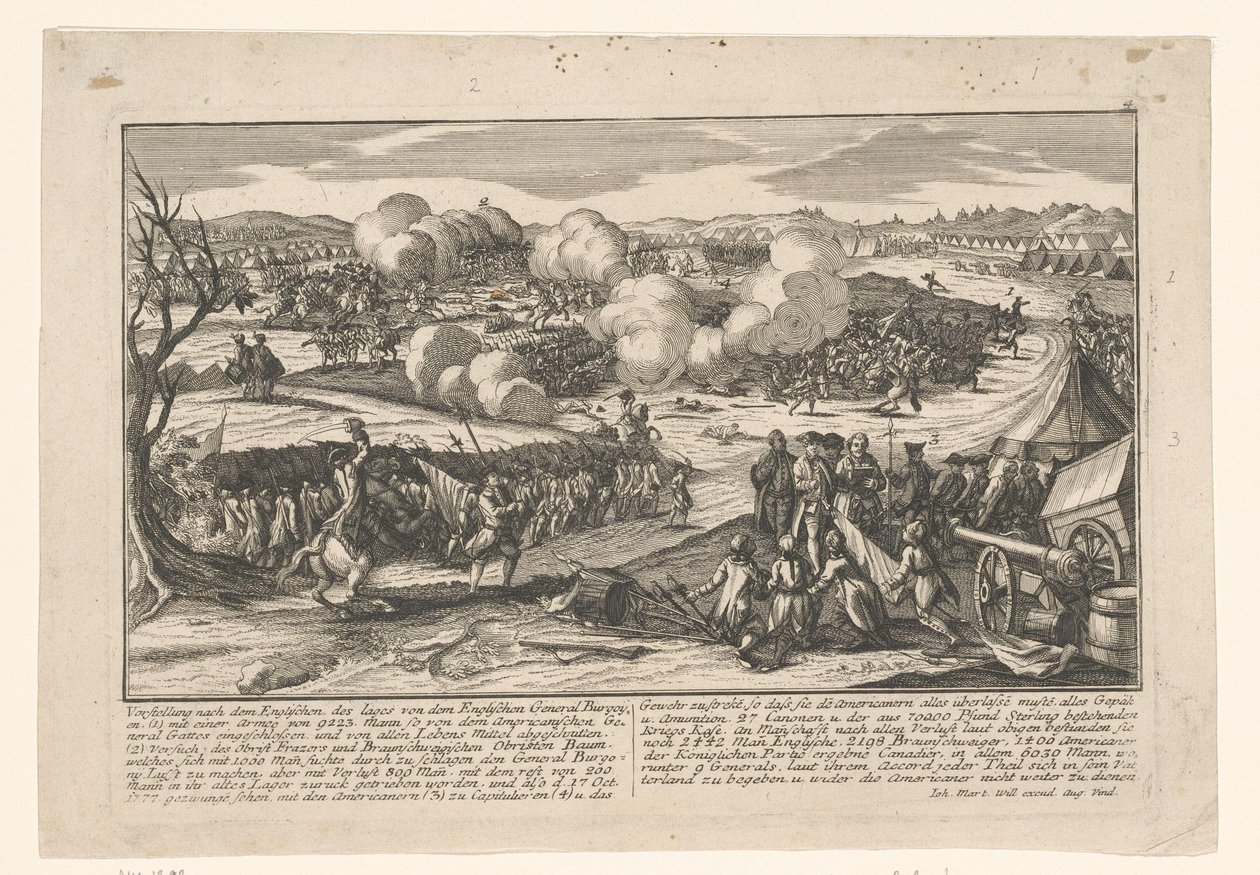 Burgoyne tábornok feladása Gates tábornoknak 1777. október 17-én alkotó: Anonymous
