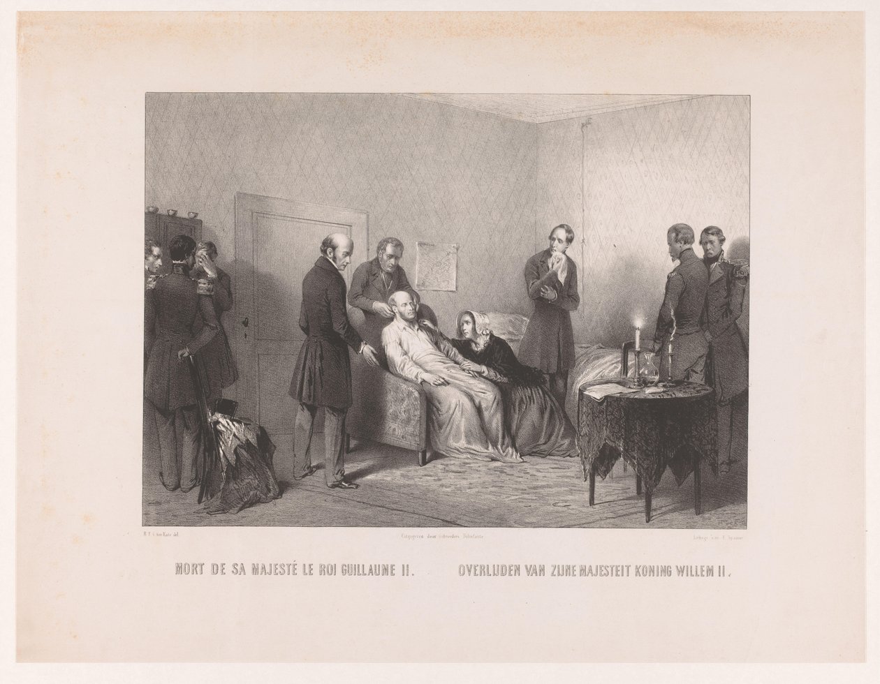 Vilmos király halála II Mort de sa majesté le roi Guillaume II / Őfelsége II. Vilmos király halála (cím a tárgyon) alkotó: Anonymous