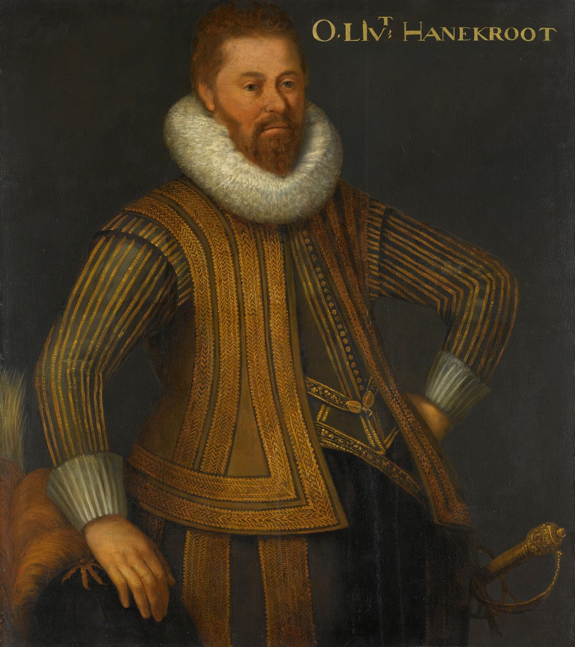 Eberhardt Hanekrodt (Evert Hanecrot), Ernst Casimir Nassau-i ezred kapitányának portréja alkotó: Anonymous