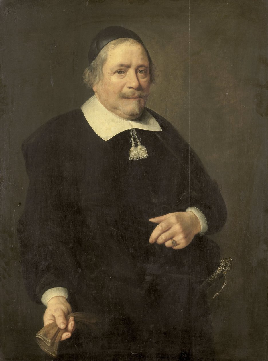 Egy férfi portréja, feltehetően Willem van de Velden, Hugo de Groot titkára alkotó: Anonymous