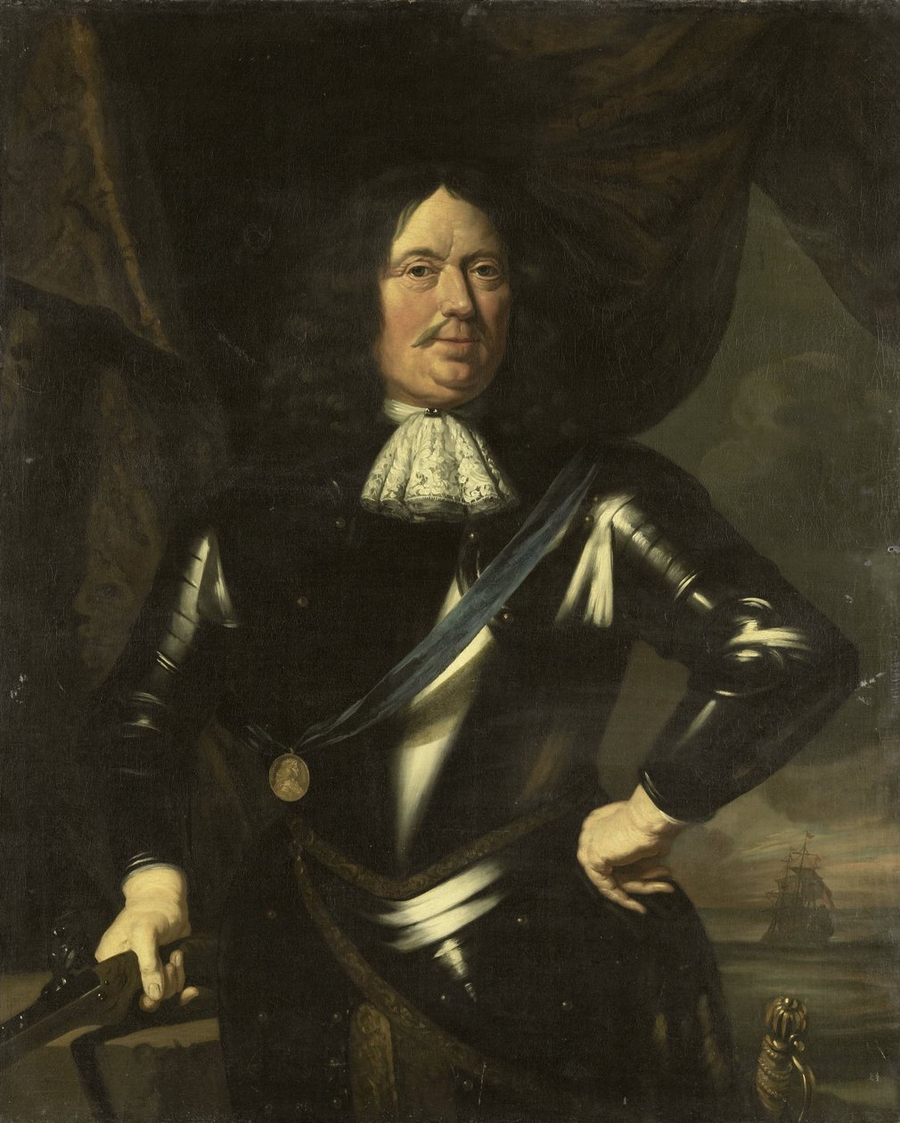 Admirális portréja, valószínűleg Adriaen Banckert, Zeeland admirálisa alkotó: Anonymous