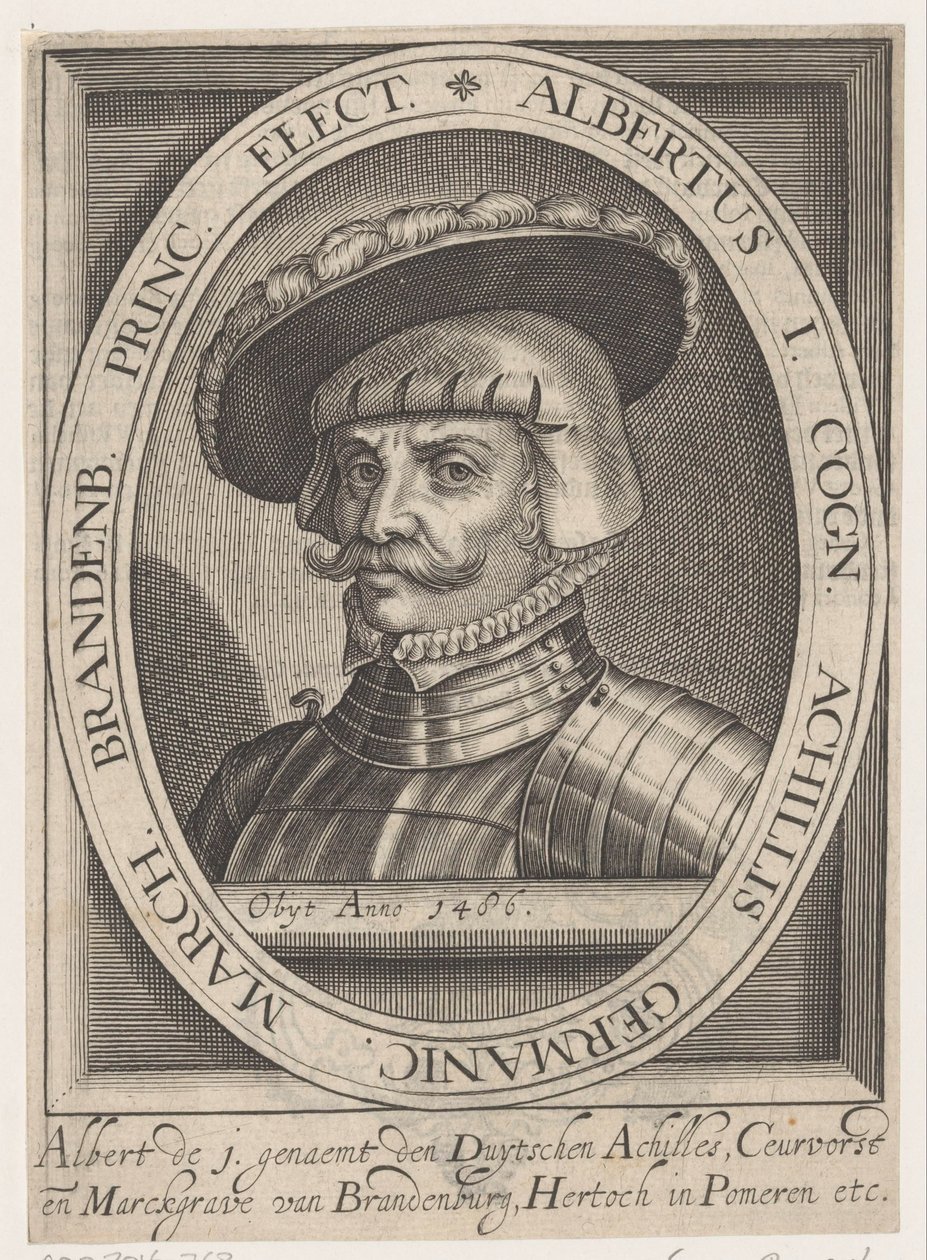 Albrecht III Achilles brandenburgi választófejedelem portréja alkotó: Anonymous