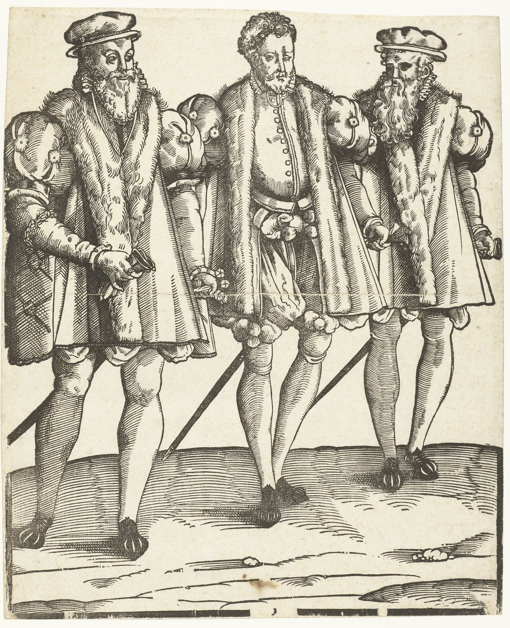 Gaspard, Francois és Odet de Coligny portréja alkotó: Anonymous