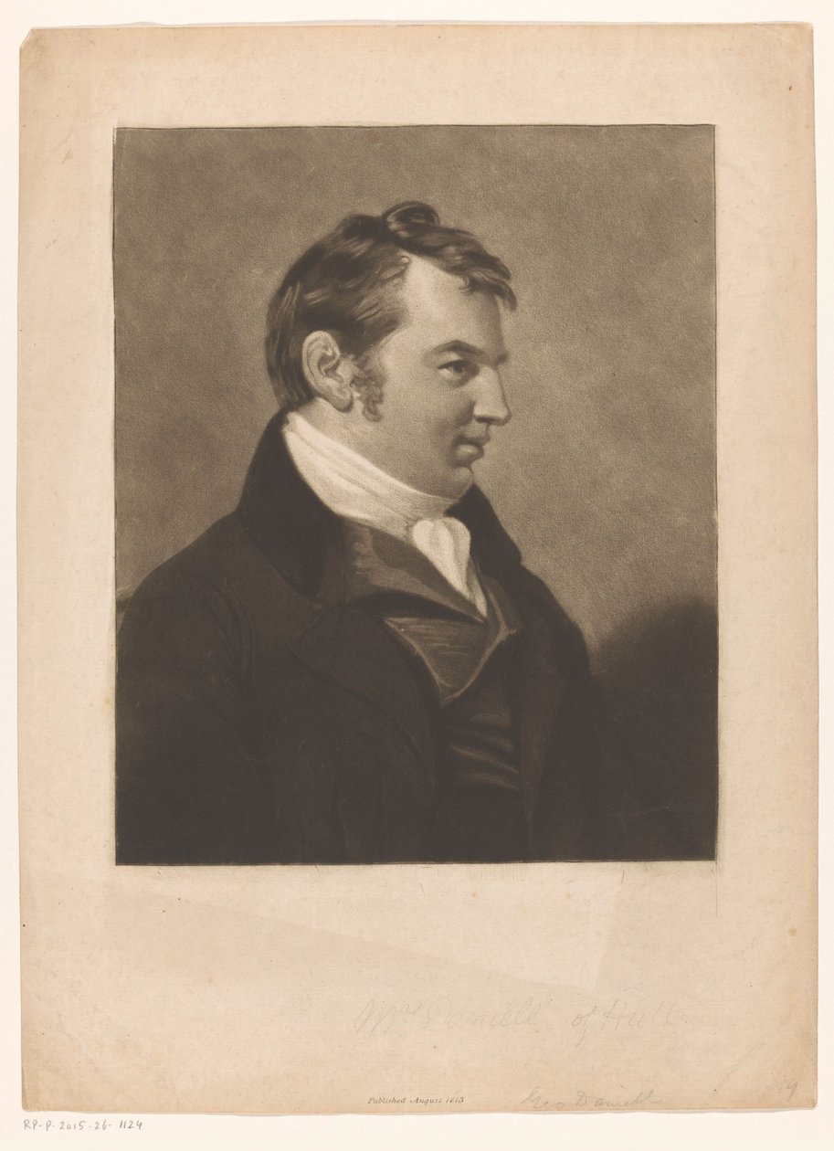 George Daniell, a Hull könyvkereskedő portréja alkotó: Anonymous