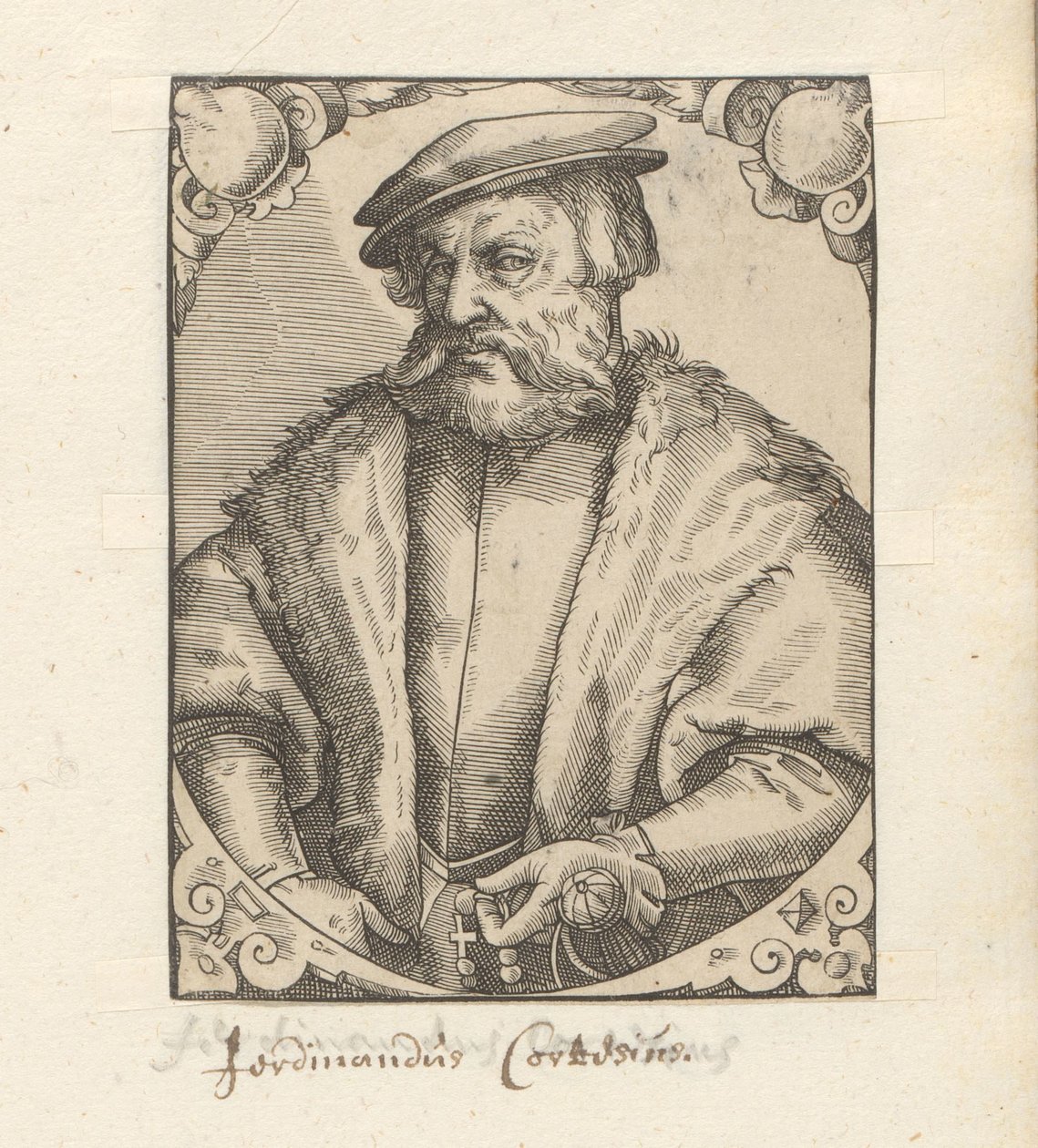 Portré van Hernán Cortés alkotó: Anonymous